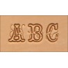 8139-00 Set stante embosare piele ALFABET litere mari de 19mm.