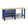 2000-25 Banc de lucru 2000 mm cu blat din lemn 30 mm