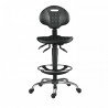 Scaun profesional 1290 PU ASYN cu inaltator si baza cromata